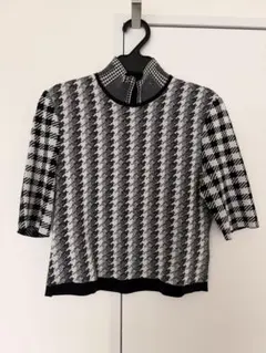 マメ Multi Plaid Geometric Cropped Knitのサムネイル