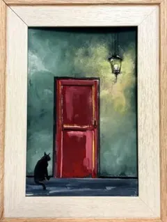 絵画　黒猫ミステリー　micchan作