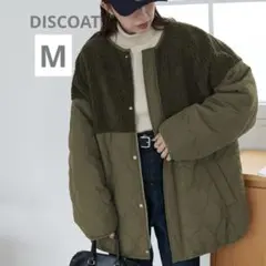 DISCOAT 경량 보어 전환 퀼팅 코트 아우터 카키