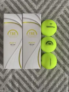 【新品未使用】Tobiemon 飛衛門マットイエロー ゴルフボール 6個セット