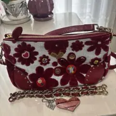 美品 シンクビー マーガレットショルダーバック クリスマス