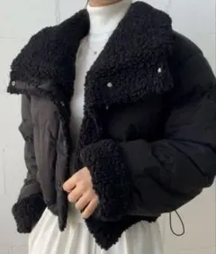 DIAVEL リバーシブルショート丈ブルゾン ダウンジャケット