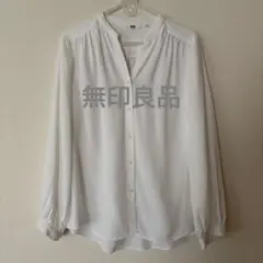 美品★ユニクロ　レーヨンギャザーブラウスM