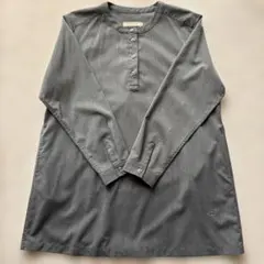 美品　CROCODILE グレー 長袖チュニック　LL ゆったり　大きいサイズ