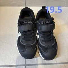 asics ブラック スニーカー ベルクロ