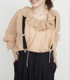 ayame様専用⭐︎スローブイエナ⭐︎ フリルラッフルシアーブラウス