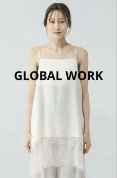 GLOBAL WORK サテンレースキャミチュニックのサムネイル