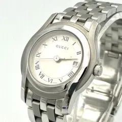 新品電池⭐️美品 稼動 Gucci 5500L 腕時計 クォーツ silver