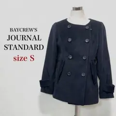 JOURNAL STANDARD レディース ウール混ミドル丈ノーカラーコートS
