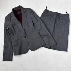 《 イネド 》 スーツ セット ジャケット スカート グレー M スカート 9号