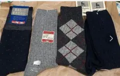⭐新品未使用⭐紳士用靴下／４足セット／グンゼ他／24～26／26～28／アンゴラ