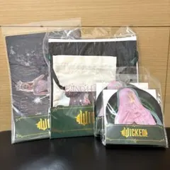 ウィキッド　3コインズ　クリアファイル　巾着　ダイカットジップバック　4つセット