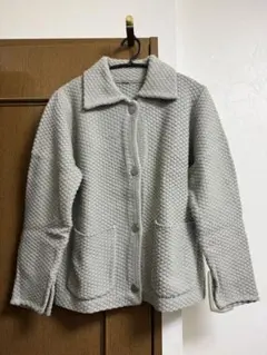 ツイード風襟付きニットジャケット  ミラオーウェン