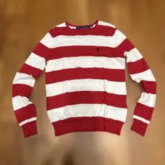 Ralph Lauren Sport 赤白ストライプセーター M