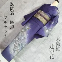 訪問着 フルセット 辻ヶ花 銀通し 落款 着物 H8 M10951778 - 着物