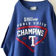 MLBワールドシリーズ チャンピオンズ Tシャツ XL ネイビーブルー古着