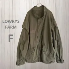 LOWRYS FARM◇◆2WAYジャケット カーキ 袖取り外し可 Ｆサイズ