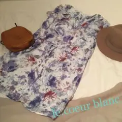 【le.coeur blanc 】新品  フラワープリントワンピース ルクール