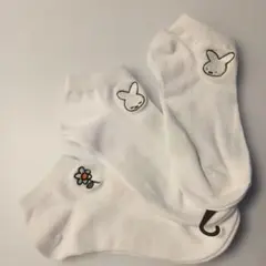 最終お値下げ！nijntje と花刺繍ソックス うさちゃん、ミッフィーしまむら