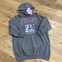 LTXCラブトキシック新品未使用タグ付きビンテージ加工パーカーワンピ140センチ