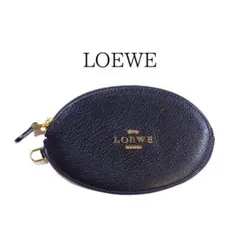 LOEWE ロエベ コインケース キーリング付 アナグラム ナッパレザー 黒