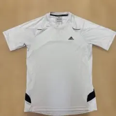 アディダス　adidas ホワイト トレーニングTシャツ トップス　ジム　メンズ