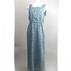 ehkasoposm2 【F】ワンピース 青花柄 スクエア ロング A271