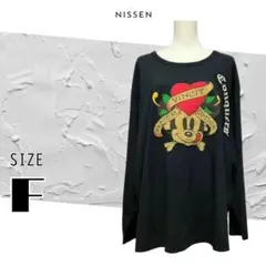 ニッセン ディズニー 長袖 Tシャツ（F）ミッキー ビッグプリント レトロのサムネイル