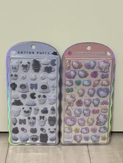 正規品 サンリオ キティーちゃん アニマル モノクロ猫 コットンパフィ ボンドロ