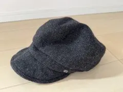 ウール製ダークグレーキャスケット フリーサイズ