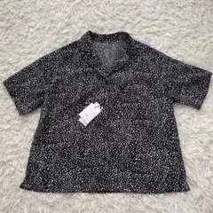 【新品】PAGEBOY 半袖シャツ 黒白ドット柄 Fサイズ