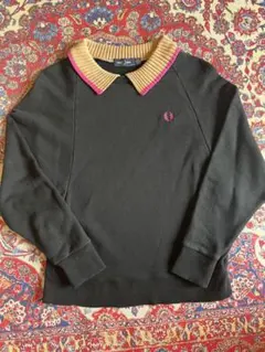 FRED PERRY ドルマンスリーブ スウェット トップス ピンク UK10のサムネイル