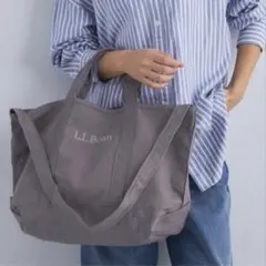 L.L.Bean グローサリー　トートバッグ　ライトグレー