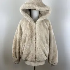 【INGNI】これからの季節フード付きボアジャケット ベージュ　サイズM