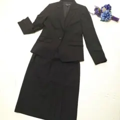 美品SL☆INDIVIストライプスカートスーツセットアップ