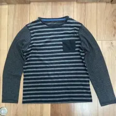 長袖カットソー XL ストライプ柄