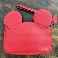 は*す様 未使用COACH×Disney ミッキー耳型 パトリシア サドルバッグ 