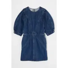 デニム バルーンスリーブ ミニワンピース