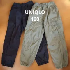 ユニクロ　カーゴパンツ　160 薄手　2枚セット