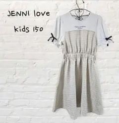 JENNI love ジェニィラブ 半袖 レイヤード風チェックワンピース 150