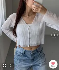 ナイスクラップ　着回し万能/シアーカーディガン