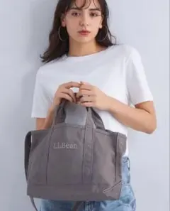 【別注】<L.L.Bean>グローサリー トートバッグ M ライトグレー