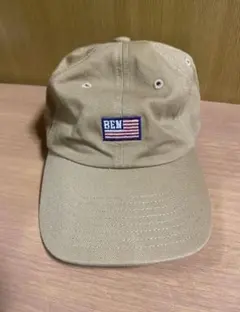 ベージュ キャップ BEN DAVIS アメリカ国旗刺繍のサムネイル