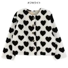 ジャガードハートボアジャケット アウター