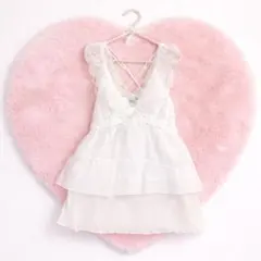 新品✨y2k 姫ギャル風 レースフリルキャミ フェアリーコア Coquetteのサムネイル
