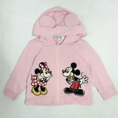 東京ディズニーリゾート（TDR）ミッキー ミニーマウス耳付きジップアップパーカー