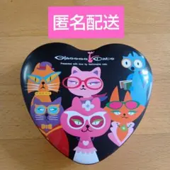 ★☆Goncharoff グラスキャッツC ハート型 空き缶 小物入れ☆★