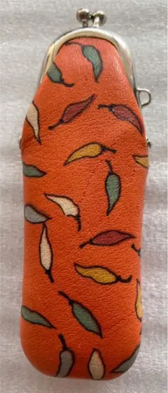 印鑑入れがま口、唐辛子柄