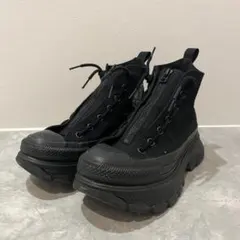 完売品 YELLO ブラック 厚底 ハイカットミリタリー ジッパー ブーツ M
