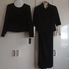 【新品 】MADAME COCO ブラックフォーマル 11号 3点セットアップ